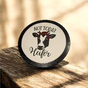 Cow Print Hanging Freshner with Black Trim